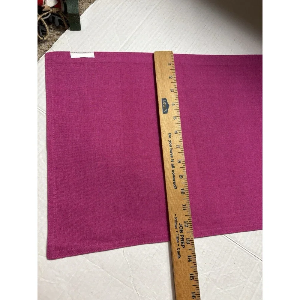 Cotton Park Cottage Placemats Set 4 100% Cotton Pink Yellow Green 13x18